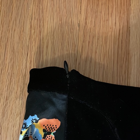 Free people floral satin and velvet mermaid maxi skirt - Picture 9 of 13